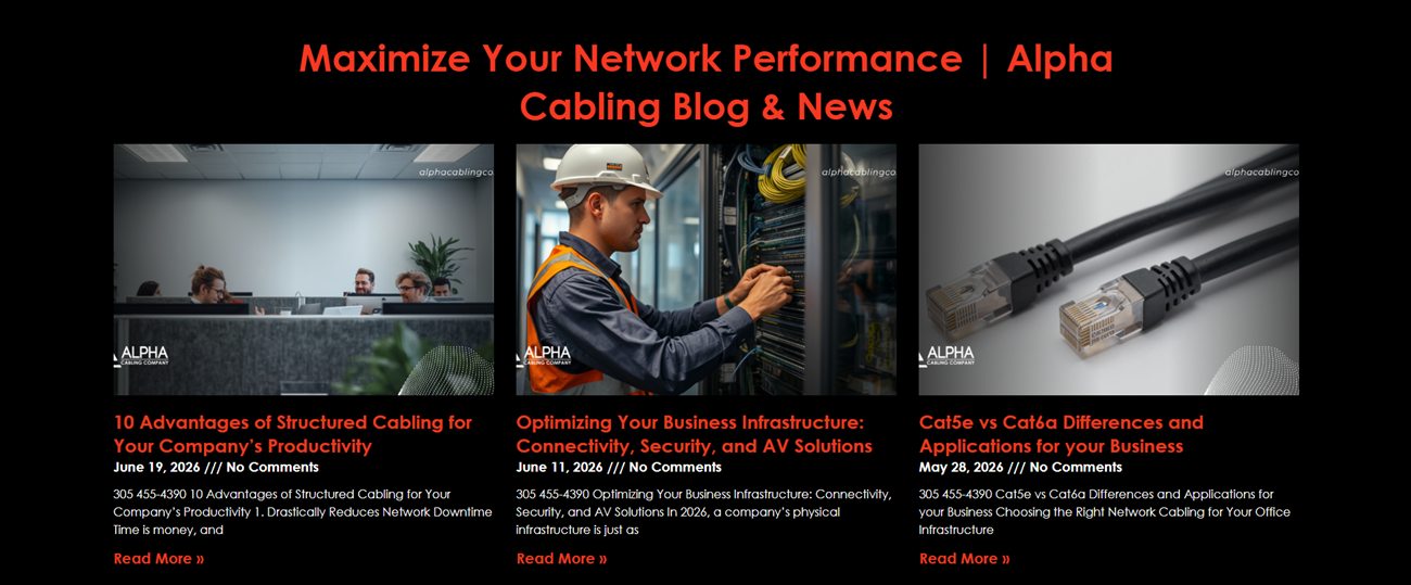 Alpha Cabling website — blog and news