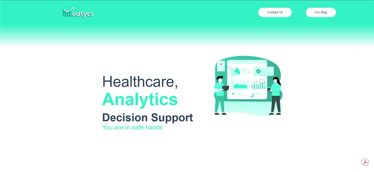 Medtycs website — homepage hero